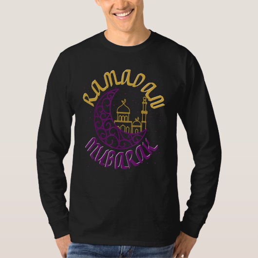 Islamic Celebration Muslim Fasting Mosque Mubarak T-Shirt (Vorderseite)