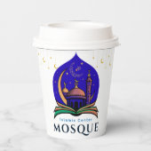 Islamic Center Coffee Cup – Mosque & Crescent Nigh Pappbecher (Rückseite)
