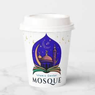 Islamic Center Kaffeetasse – Moschee und Halbmond Pappbecher