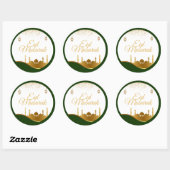 Islamic Eid Greeting Sticker – Gold Confetti (Blatt)