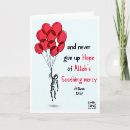 Islamic Encouragement - Red Balloons Karte