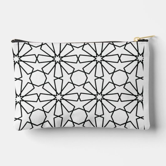 Islamic Geometric Pattern Arabic Design Zubehörtasche (Rückseite)