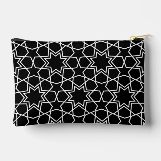 Islamic Geometric Pattern Design Arabic Zubehörtasche (Rückseite)