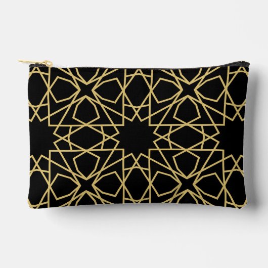 Islamic Geometric Pattern Design Vintage Zubehörtasche (Vorderseite)