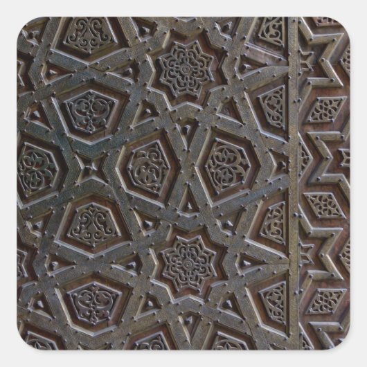 Islamic Geometric Pattern Quadratischer Aufkleber (Vorderseite)