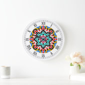Islamic geometric pattern Wall Clock Große Wanduhr (Zuhause)