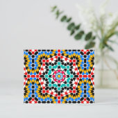 Islamic geometric patterns postcard postkarte (Stehend Vorderseite)