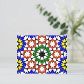 Islamic geometric patterns postcard postkarte (Stehend Vorderseite)