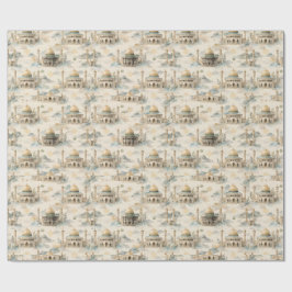 Islamic Gift Wrap Watercolor Eid Ramadan Hajj Geschenkpapier