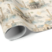 Islamic Gift Wrap Watercolor Eid Ramadan Hajj Geschenkpapier (Rolleneckpunkt)