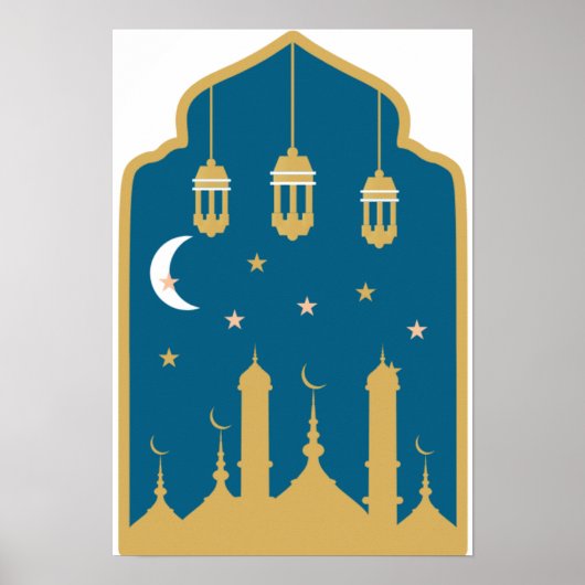 Islamic Nightscape Wall Art Poster (Vorne)