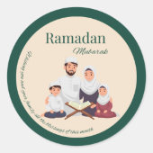 Islamic Ramadan Greeting Sticker – Family Theme (Vorderseite)