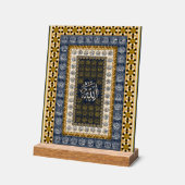 Islamic Wall Art Allah Names Calligraphy Geometric Acrylschild (Winkel)