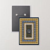 Islamic Wall Art Allah Names Calligraphy Geometric Button (Vorderseite/Rückseite)