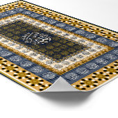 Islamic Wall Art Allah Names Calligraphy Geometric Poster (Ecke)