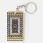 Islamic Wall Art Allah Names Calligraphy Geometric Schlüsselanhänger (Rückseite)