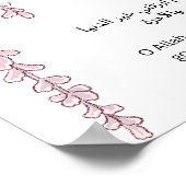 Islamic Wall Art – Arabic Dua & Floral Garlands Poster (Ecke)