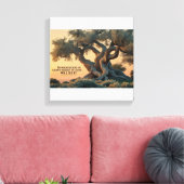 Islamic Wall Art – Olive Tree with Quran Verse . Leinwanddruck (Insitu (Wohnzimmer))