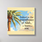 Islamic Wall Art – Palm Tree with Quran Verse . Leinwanddruck (Vorderseite)