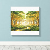 Islamic Wall Decor- Religious Trees Of Jannah Leinwanddruck (Insitu (Holzboden))