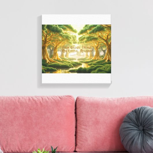Islamic Wall Decor- Religious Trees Of Jannah Leinwanddruck (Insitu (Wohnzimmer))