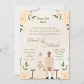 Islamic Wedding Save the Date | Modern Desing (Vorderseite)