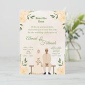 Islamic Wedding Save the Date | Modern Desing (Stehend Vorderseite)