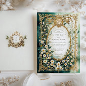 Islamische Abenddämmerung mit Imitaten Golddetails Einladung