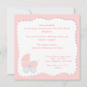 Islamische Aqiqa Babyeinladung bismillah Moslems Einladung (Rückseite)