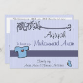 Islamische Aqiqa-Einladung - Kinderfeier Einladung (Vorne/Hinten)