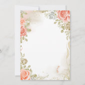 Islamische Aqiqah-Baby-Einladung mit Blumenmotiv Einladung (Rückseite)