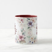 Islamische Aquarellblume Arabische Kalligrafie All Tasse (Zentrum)
