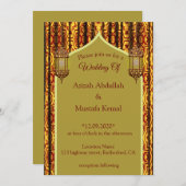 Islamische Arabische Hochzeit Einladung (Vorne/Hinten)