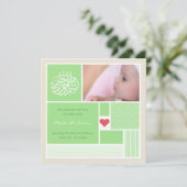 Islamische Babynaqiqah Ankündigung Einladung Zwill (Stehend Vorderseite)