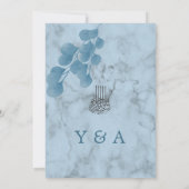 Islamische Bismillah Blaue Eukalyptus Moderne Hoch Einladung (Rückseite)