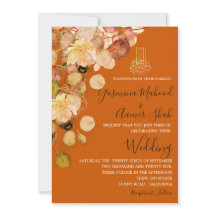 Islamische Bismillah Burnt Orange Floral Wedding