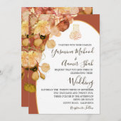 Islamische Bismillah Elegant Burnt Orange Wedding Einladung (Vorne/Hinten)