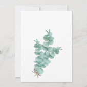 Islamische Bismillah Eucalyptus Elegant Wedding Einladung (Rückseite)