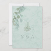 Islamische Bismillah Eukalyptus Chic Moderne Hochz Einladung (Rückseite)