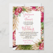 Islamische Bismillah Pampas Protea Floral Wedding Einladung (Vorderseite)