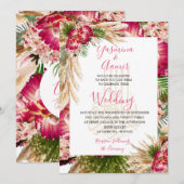 Islamische Bismillah Pampas Protea Floral Wedding Einladung (Vorne/Hinten)