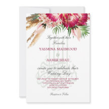 Islamische Bismillah Pampas Protea Floral Wedding