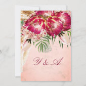 Islamische Bismillah Pampas Protea Floral Wedding Einladung (Rückseite)