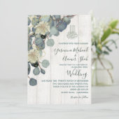 Islamische Bismillah-Rustikale Hochzeit der Wood F Einladung (Stehend Vorderseite)