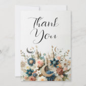 Islamische Blume Elegance Dankeskarte (Vorderseite)