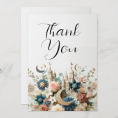 Islamische Blume Elegance Dankeskarte (Vorne/Hinten)