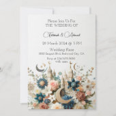 Islamische Blume Elegance Einladung (Vorderseite)