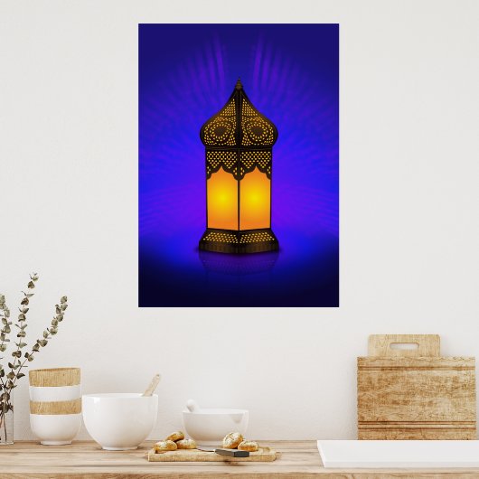 Islamische Bodenlampe Poster (Küche)