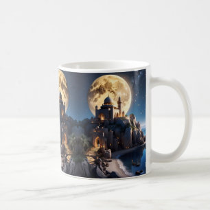 Islamische Burg auf einem Berg Kaffeetasse