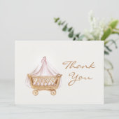 Islamische Dankeskarten für Mädchen-Aqiqah Dankeskarte (Stehend Vorderseite)